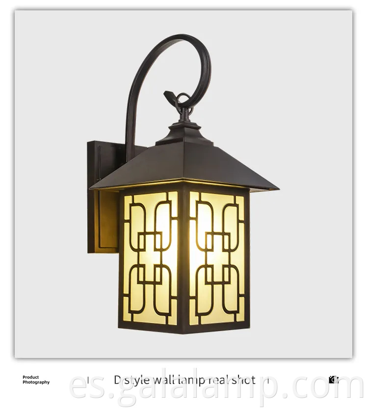 Elegante luz de pared LED europeo al aire libre para casas elegantes